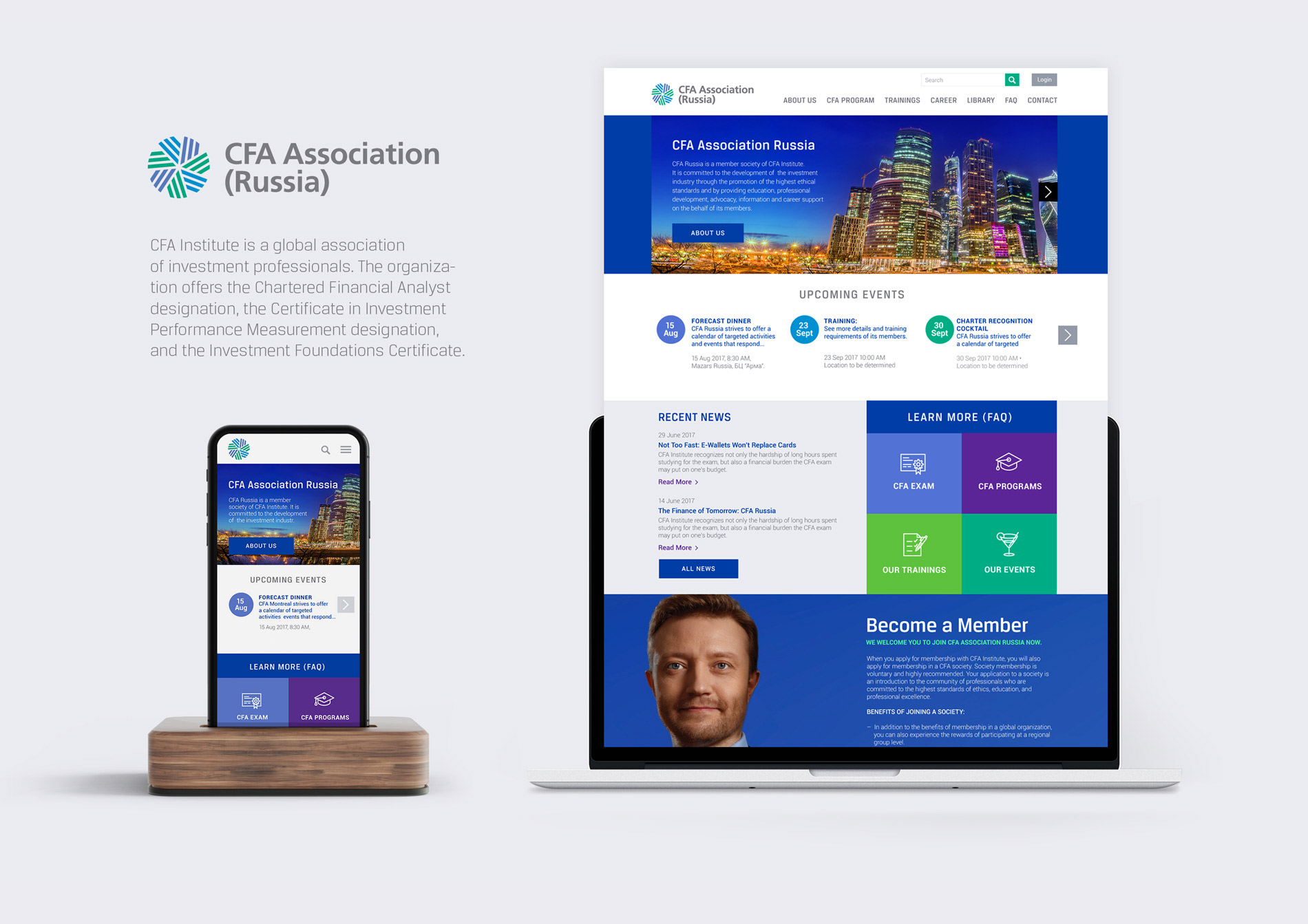 Business association website design CFA frame 1