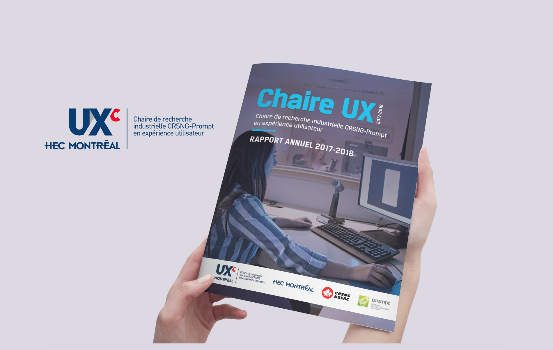 Annual report design (cover): UX Chair (HEC Montreal)