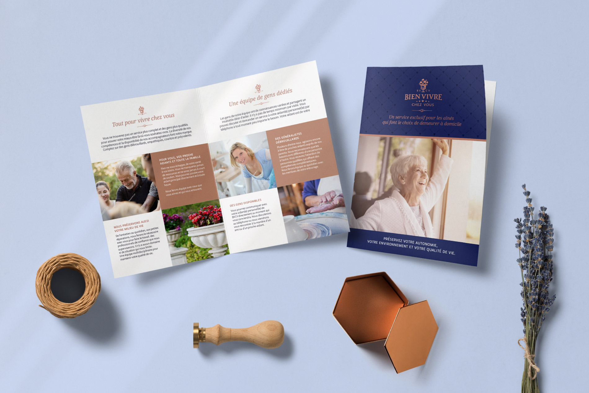 Senior home care service brochure design