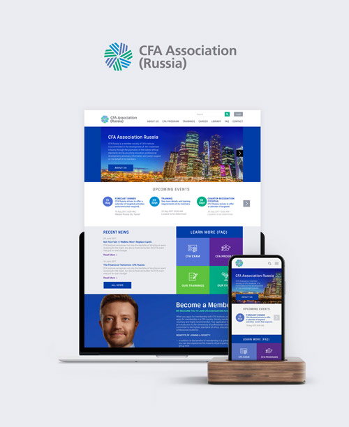 Conception du site web CFA Association : finance et investissement